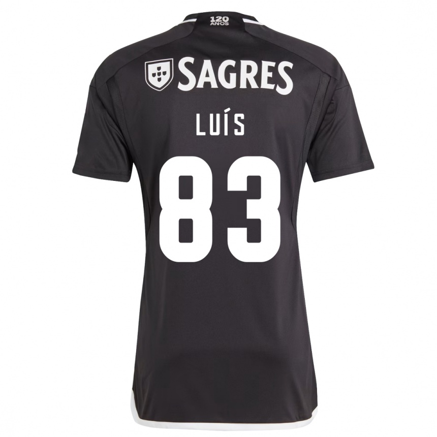 Vaikiškas Rafael Luís #83 Juoda Išvykos Marškinėliai 2023/24 T-Shirt