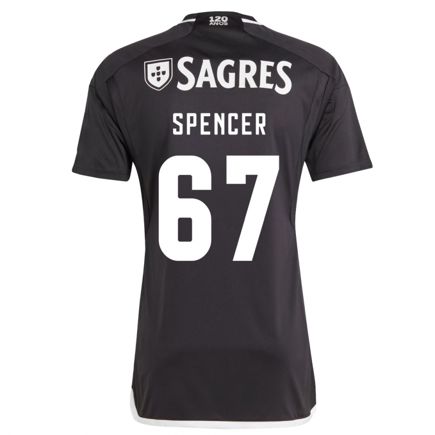 Vaikiškas Diogo Spencer #67 Juoda Išvykos Marškinėliai 2023/24 T-Shirt