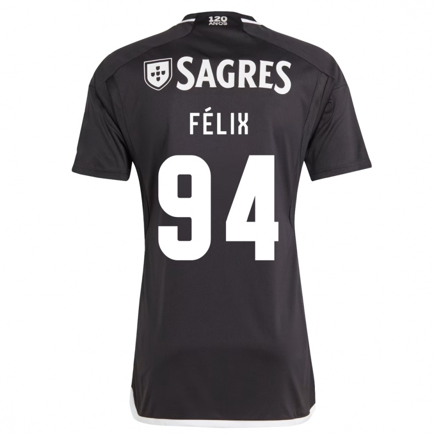 Vaikiškas Hugo Félix #94 Juoda Išvykos Marškinėliai 2023/24 T-Shirt