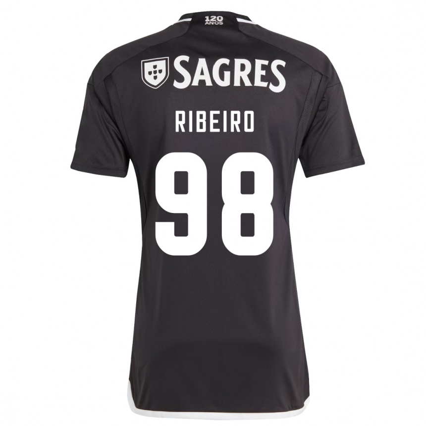 Vaikiškas Ricardo Ribeiro #98 Juoda Išvykos Marškinėliai 2023/24 T-Shirt