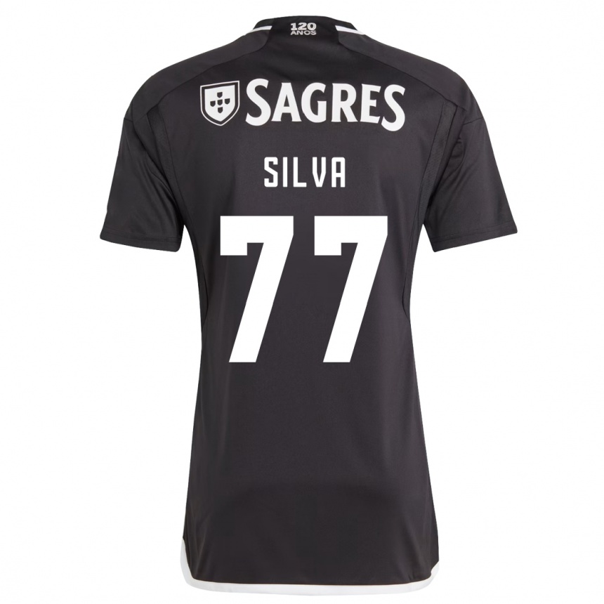 Vaikiškas Jessica Silva #77 Juoda Išvykos Marškinėliai 2023/24 T-Shirt