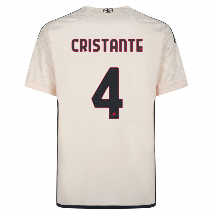 Vaikiškas Bryan Cristante #4 Beveik Baltas Išvykos Marškinėliai 2023/24 T-Shirt