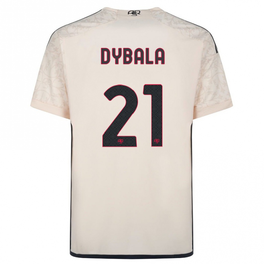 Vaikiškas Paulo Dybala #21 Beveik Baltas Išvykos Marškinėliai 2023/24 T-Shirt