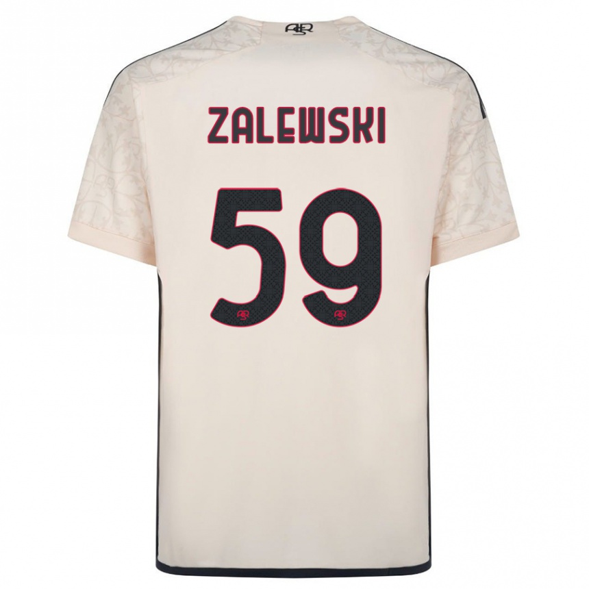 Vaikiškas Nicola Zalewski #59 Beveik Baltas Išvykos Marškinėliai 2023/24 T-Shirt