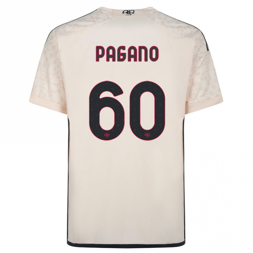 Vaikiškas Riccardo Pagano #60 Beveik Baltas Išvykos Marškinėliai 2023/24 T-Shirt