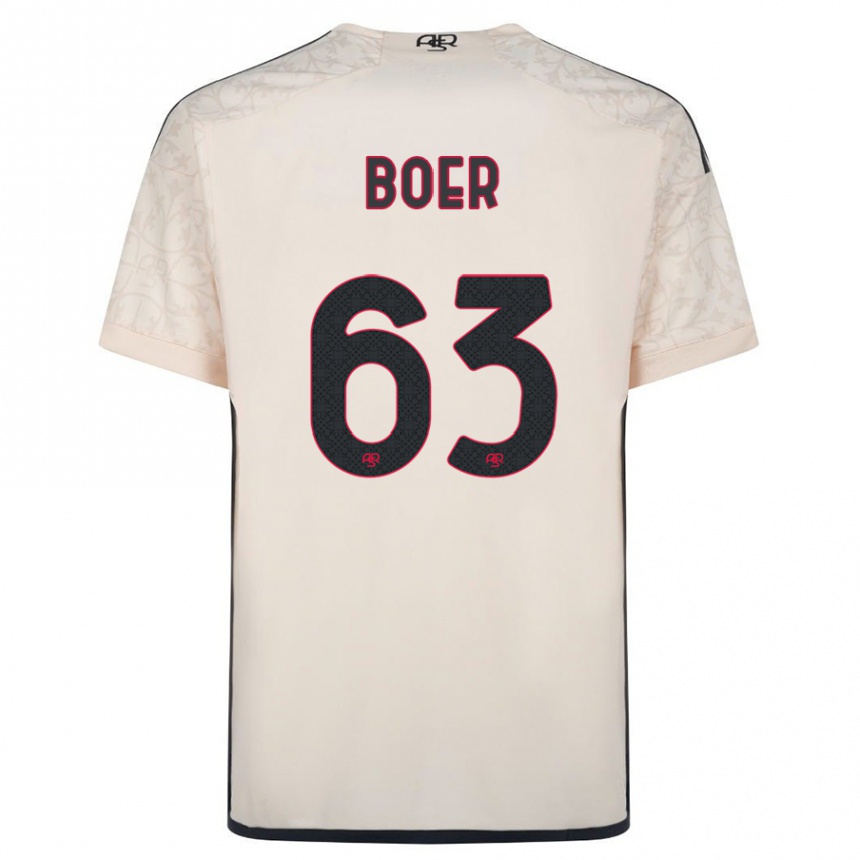 Vaikiškas Pietro Boer #63 Beveik Baltas Išvykos Marškinėliai 2023/24 T-Shirt