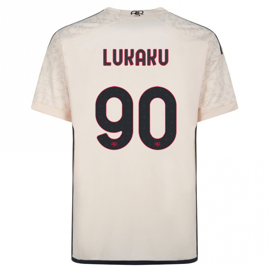 Vaikiškas Romelu Lukaku #90 Beveik Baltas Išvykos Marškinėliai 2023/24 T-Shirt