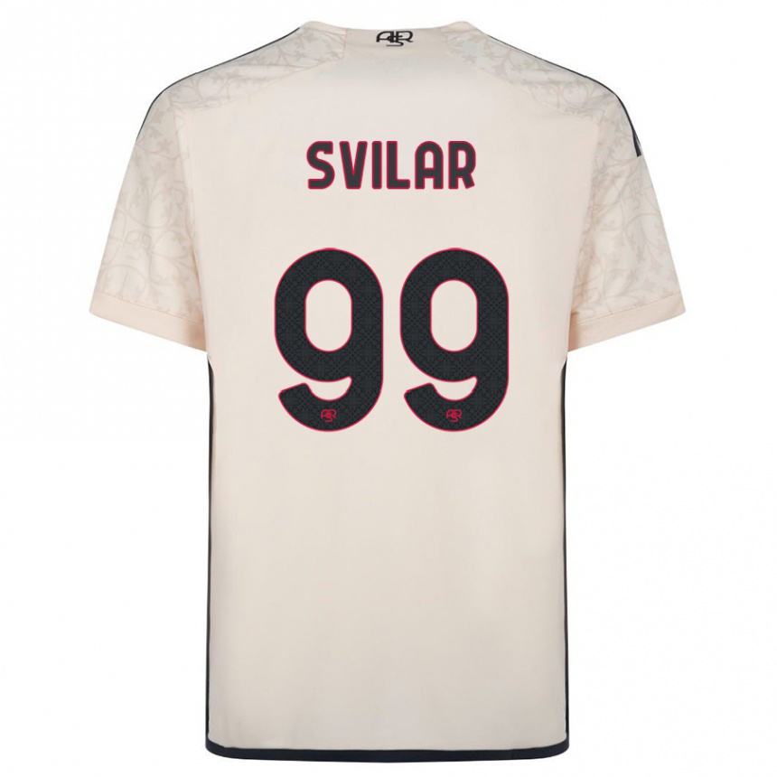 Vaikiškas Mile Svilar #99 Beveik Baltas Išvykos Marškinėliai 2023/24 T-Shirt