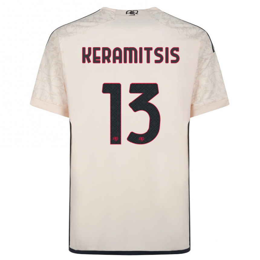 Vaikiškas Dimitrios Keramitsis #13 Beveik Baltas Išvykos Marškinėliai 2023/24 T-Shirt