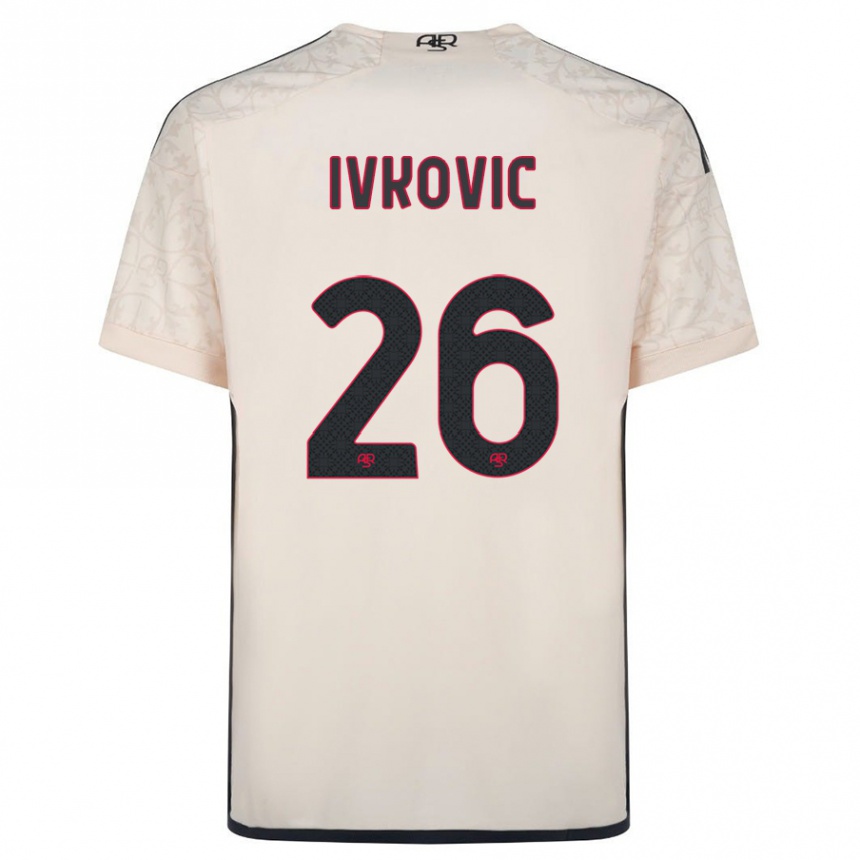 Vaikiškas Mate Ivkovic #26 Beveik Baltas Išvykos Marškinėliai 2023/24 T-Shirt