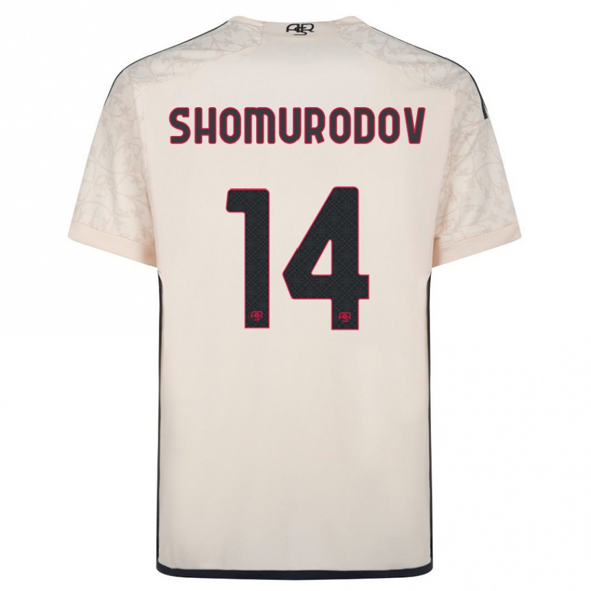 Vaikiškas Eldor Shomurodov #14 Beveik Baltas Išvykos Marškinėliai 2023/24 T-Shirt