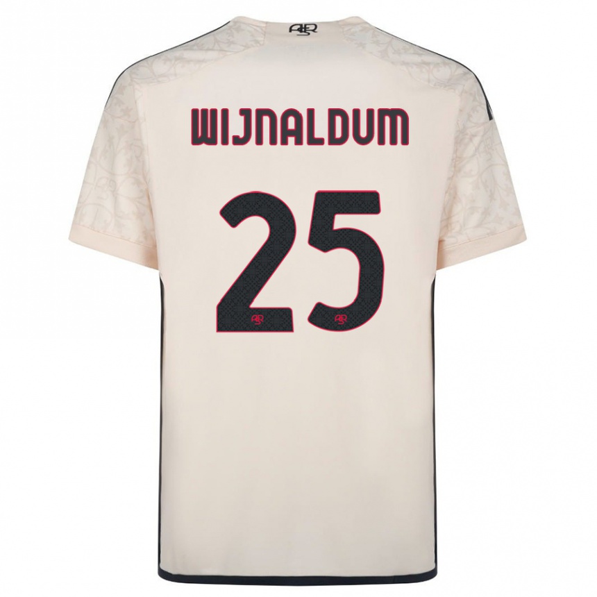 Vaikiškas Georginio Wijnaldum #25 Beveik Baltas Išvykos Marškinėliai 2023/24 T-Shirt