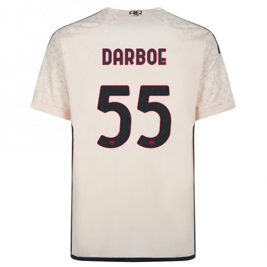 Vaikiškas Ebrima Darboe #55 Beveik Baltas Išvykos Marškinėliai 2023/24 T-Shirt