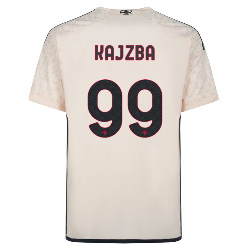 Vaikiškas Nina Kajzba #99 Beveik Baltas Išvykos Marškinėliai 2023/24 T-Shirt