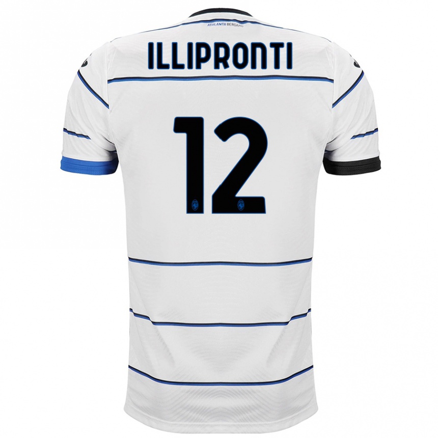 Vaikiškas Filippo Illipronti #12 Baltas Išvykos Marškinėliai 2023/24 T-Shirt