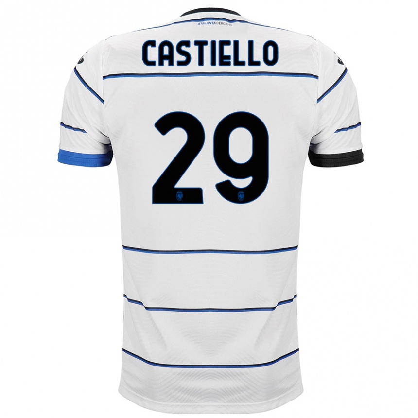 Vaikiškas Alex Castiello #29 Baltas Išvykos Marškinėliai 2023/24 T-Shirt