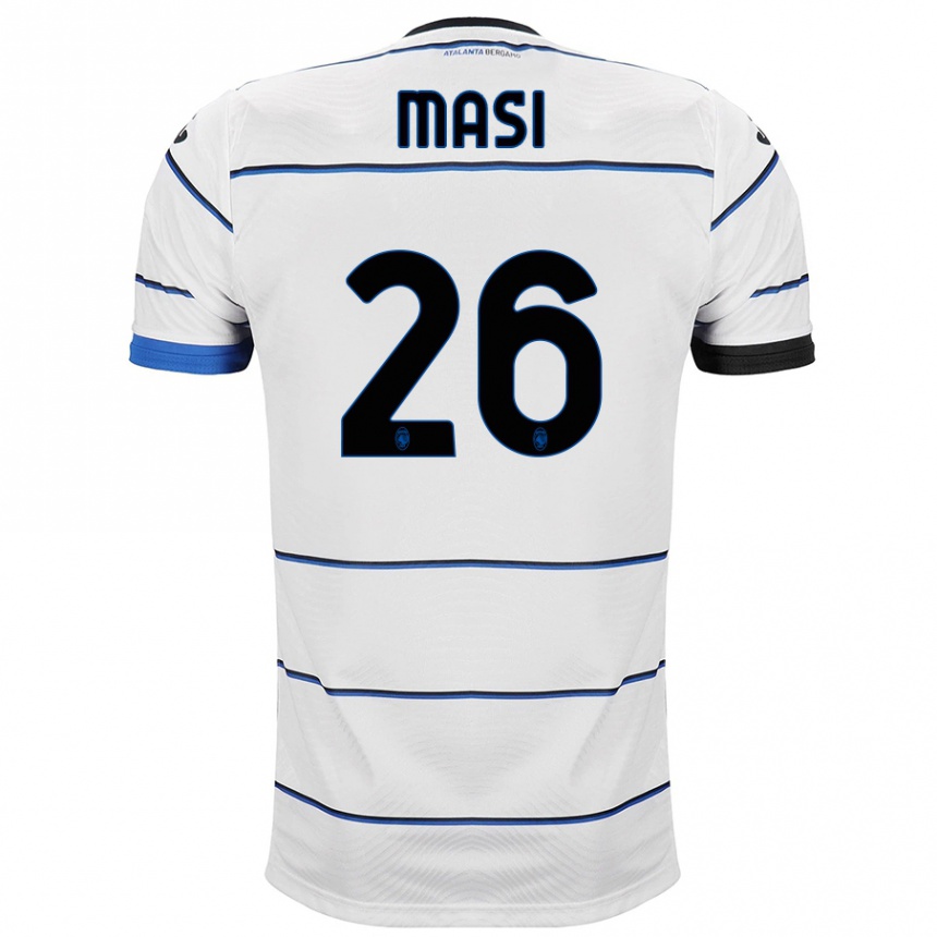 Vaikiškas Alberto Masi #26 Baltas Išvykos Marškinėliai 2023/24 T-Shirt