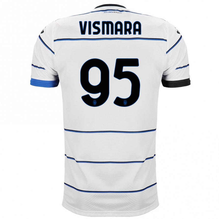 Vaikiškas Paolo Vismara #95 Baltas Išvykos Marškinėliai 2023/24 T-Shirt