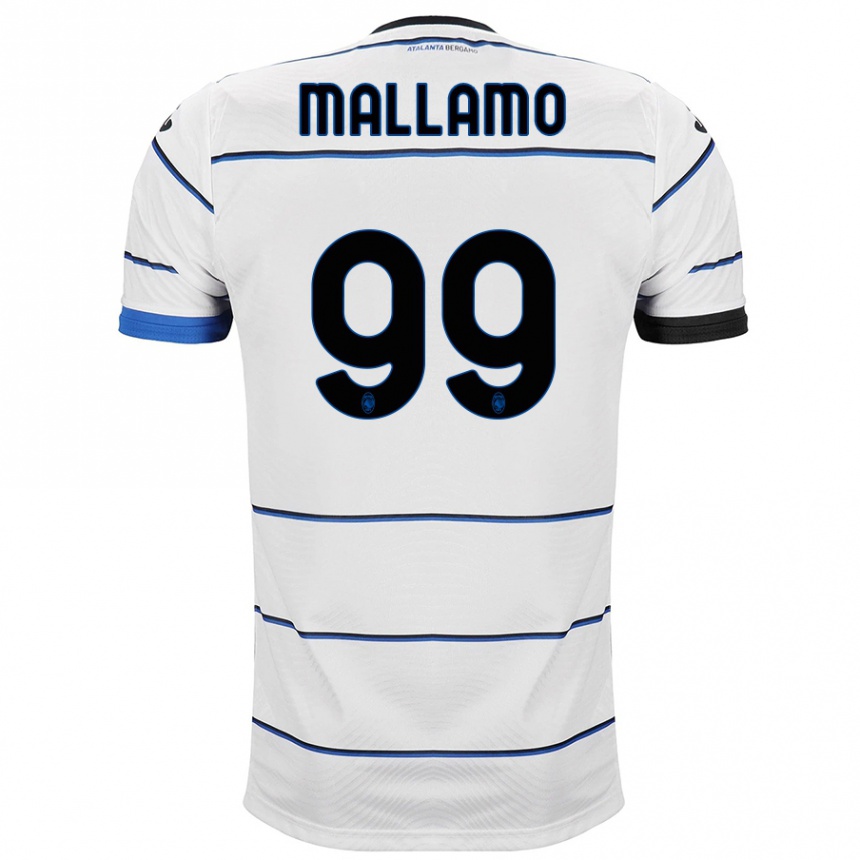 Vaikiškas Alessandro Mallamo #99 Baltas Išvykos Marškinėliai 2023/24 T-Shirt