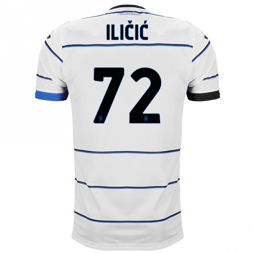 Vaikiškas Josip Ilicic #72 Baltas Išvykos Marškinėliai 2023/24 T-Shirt