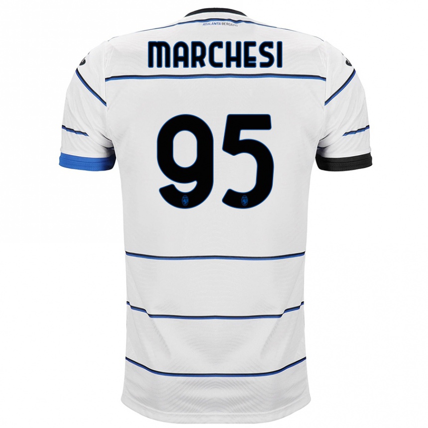 Vaikiškas Silvia Marchesi #95 Baltas Išvykos Marškinėliai 2023/24 T-Shirt