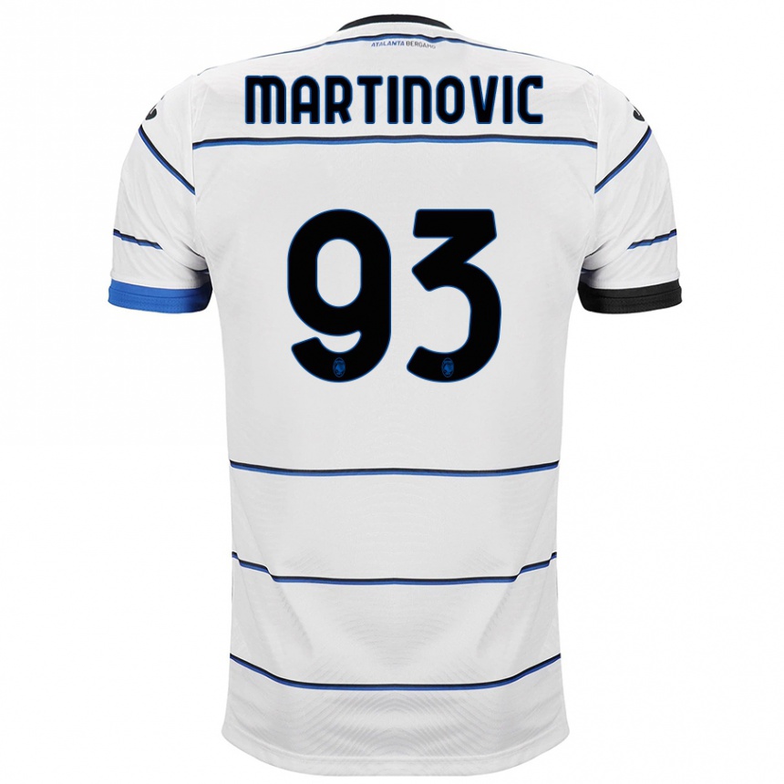 Vaikiškas Melania Martinovic #93 Baltas Išvykos Marškinėliai 2023/24 T-Shirt