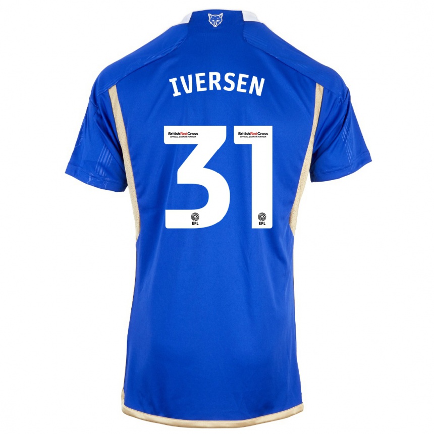 Vyrai Daniel Iversen #31 Karališkai Mėlyna Namų Marškinėliai 2023/24 T-Shirt