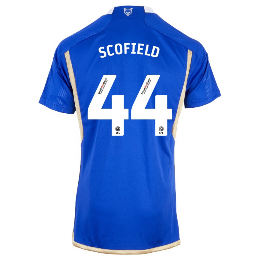 Vyrai Connie Scofield #44 Karališkai Mėlyna Namų Marškinėliai 2023/24 T-Shirt