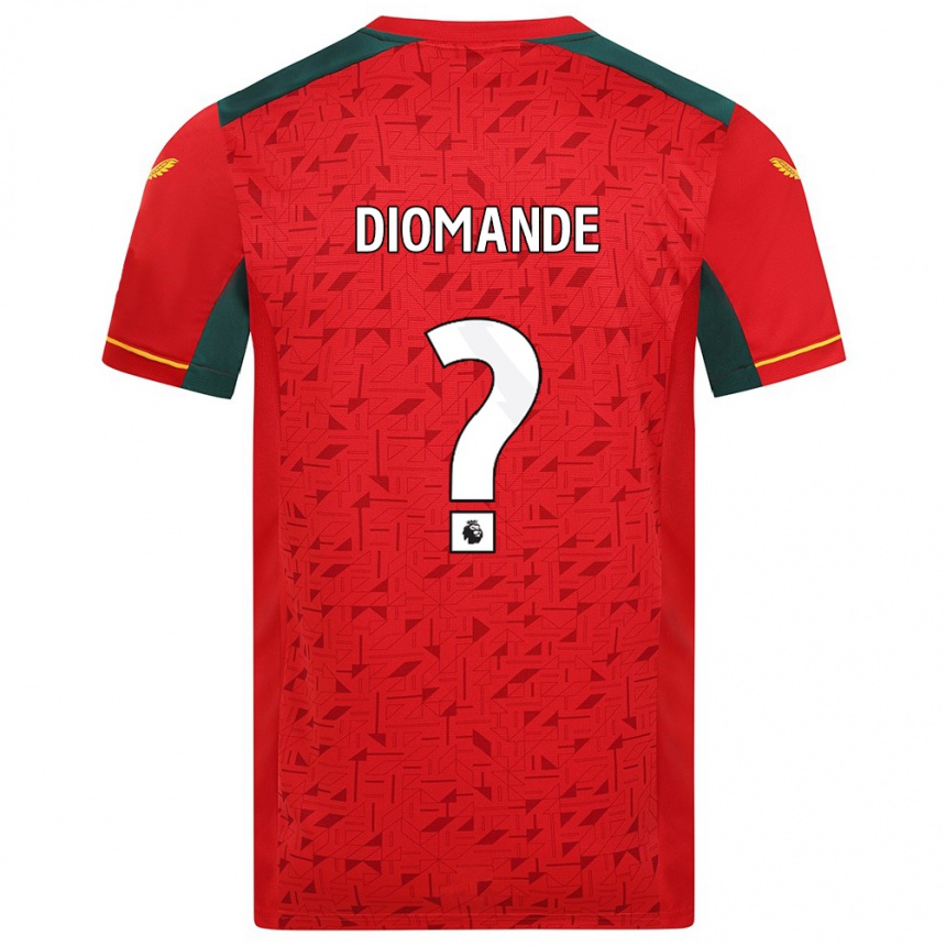 Vyrai Muhamed Diomande #0 Raudona Išvykos Marškinėliai 2023/24 T-Shirt