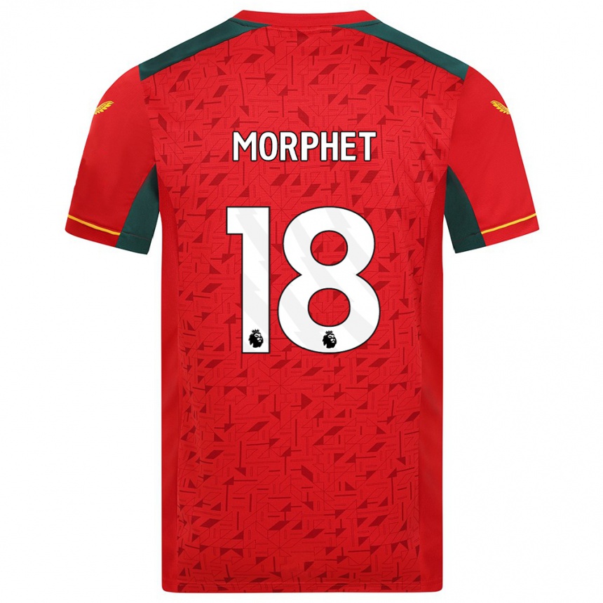 Vyrai Anna Morphet #18 Raudona Išvykos Marškinėliai 2023/24 T-Shirt