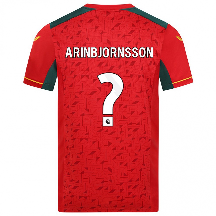 Vyrai Palmi Arinbjornsson #0 Raudona Išvykos Marškinėliai 2023/24 T-Shirt