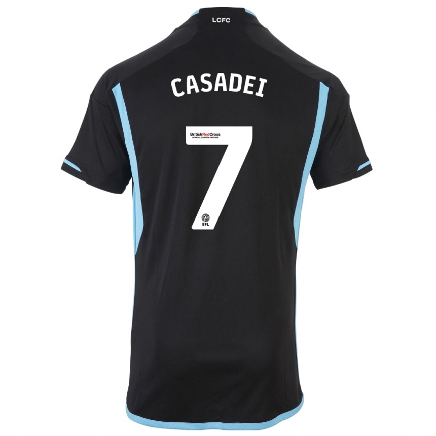 Vyrai Cesare Casadei #7 Juoda Išvykos Marškinėliai 2023/24 T-Shirt