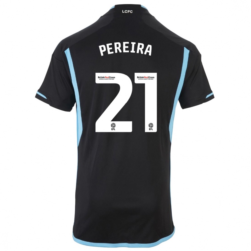 Vyrai Ricardo Pereira #21 Juoda Išvykos Marškinėliai 2023/24 T-Shirt