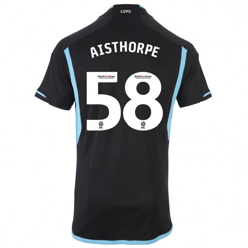 Vyrai Bailey Aisthorpe #58 Juoda Išvykos Marškinėliai 2023/24 T-Shirt