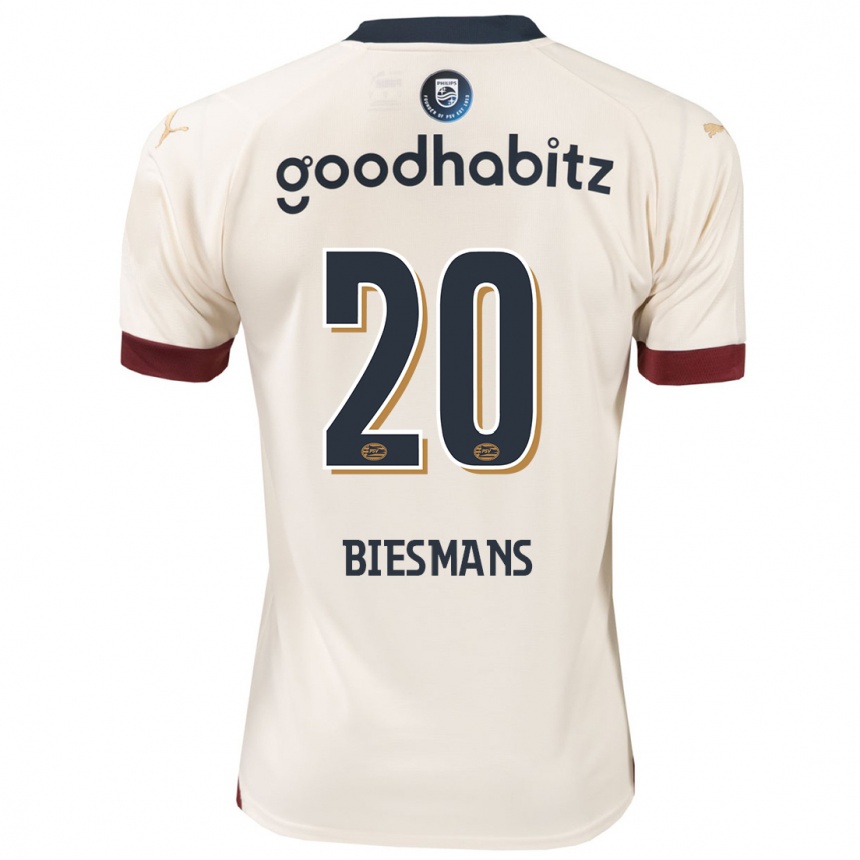 Vyrai Julie Biesmans #20 Beveik Baltas Išvykos Marškinėliai 2023/24 T-Shirt