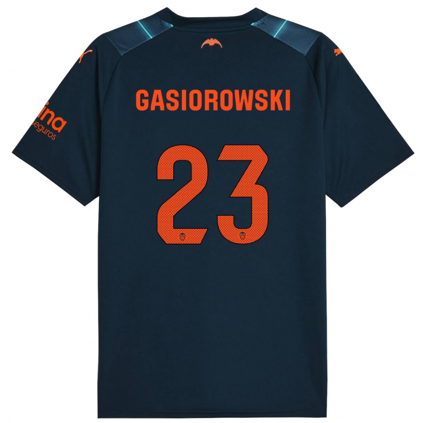 Vyrai Yarek Gasiorowski #23 Jūrų Mėlyna Išvykos Marškinėliai 2023/24 T-Shirt