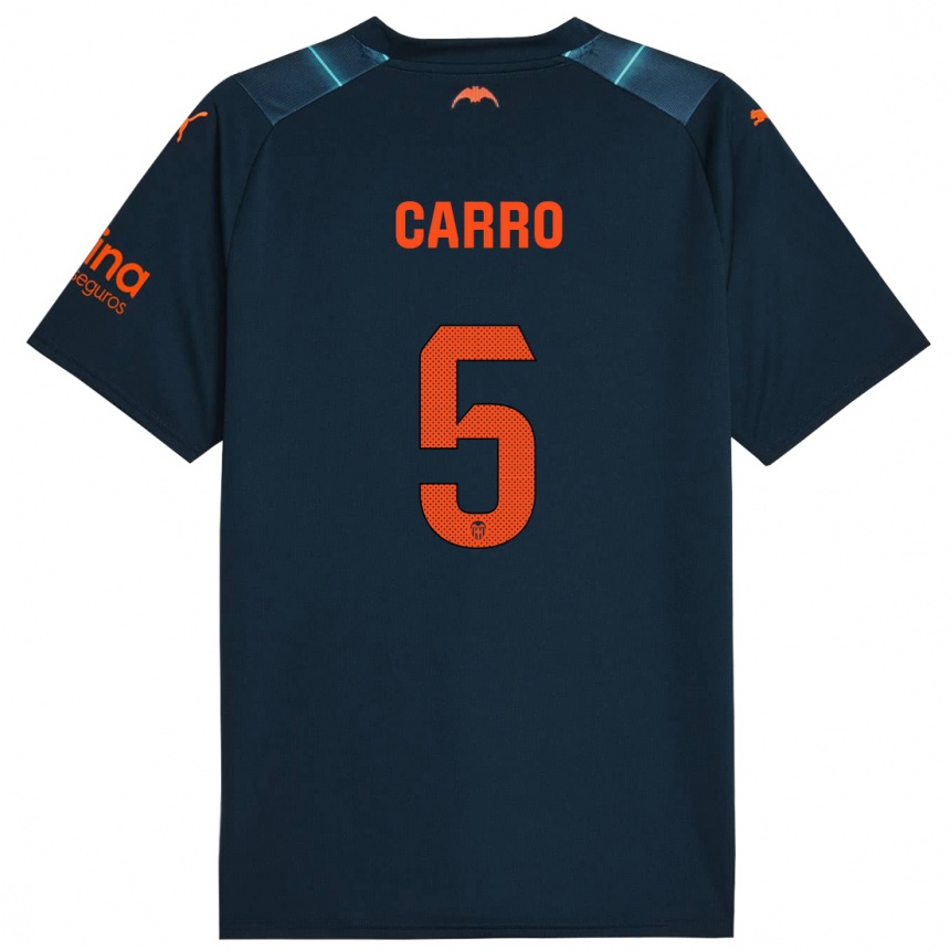 Vyrai Marta Carro #5 Jūrų Mėlyna Išvykos Marškinėliai 2023/24 T-Shirt