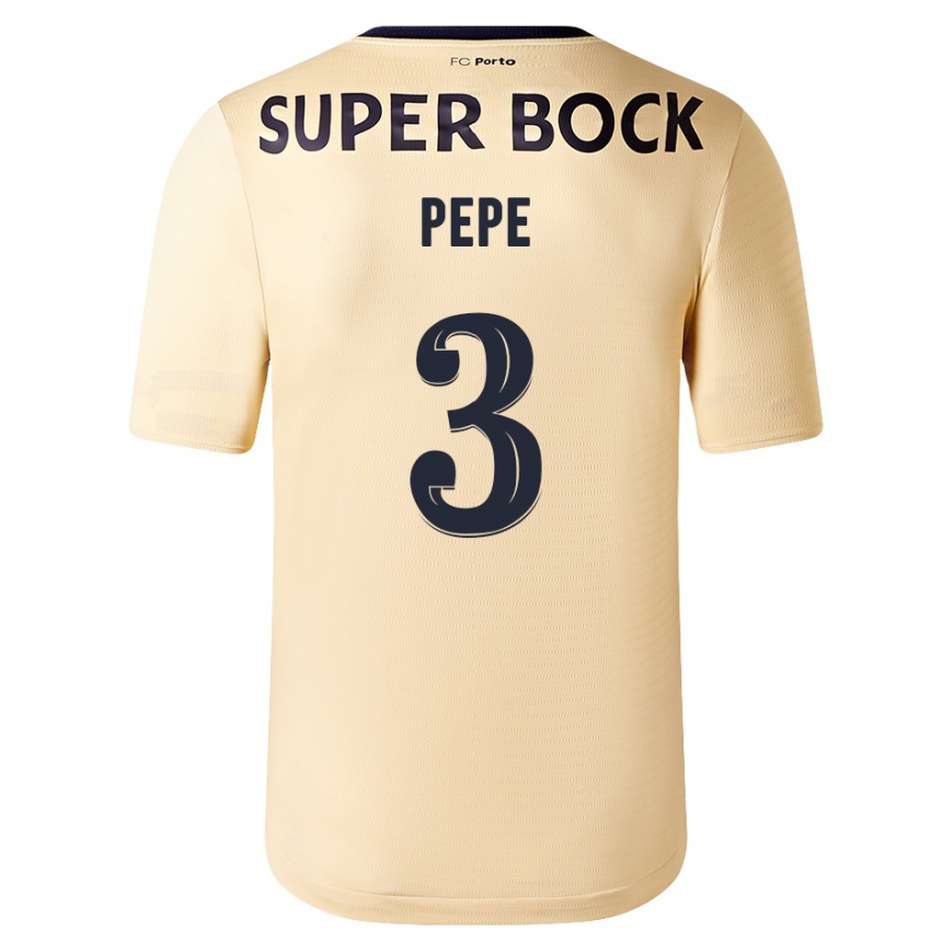 Vyrai Pepe #3 Smėlio-Aukso Spalvos Išvykos Marškinėliai 2023/24 T-Shirt