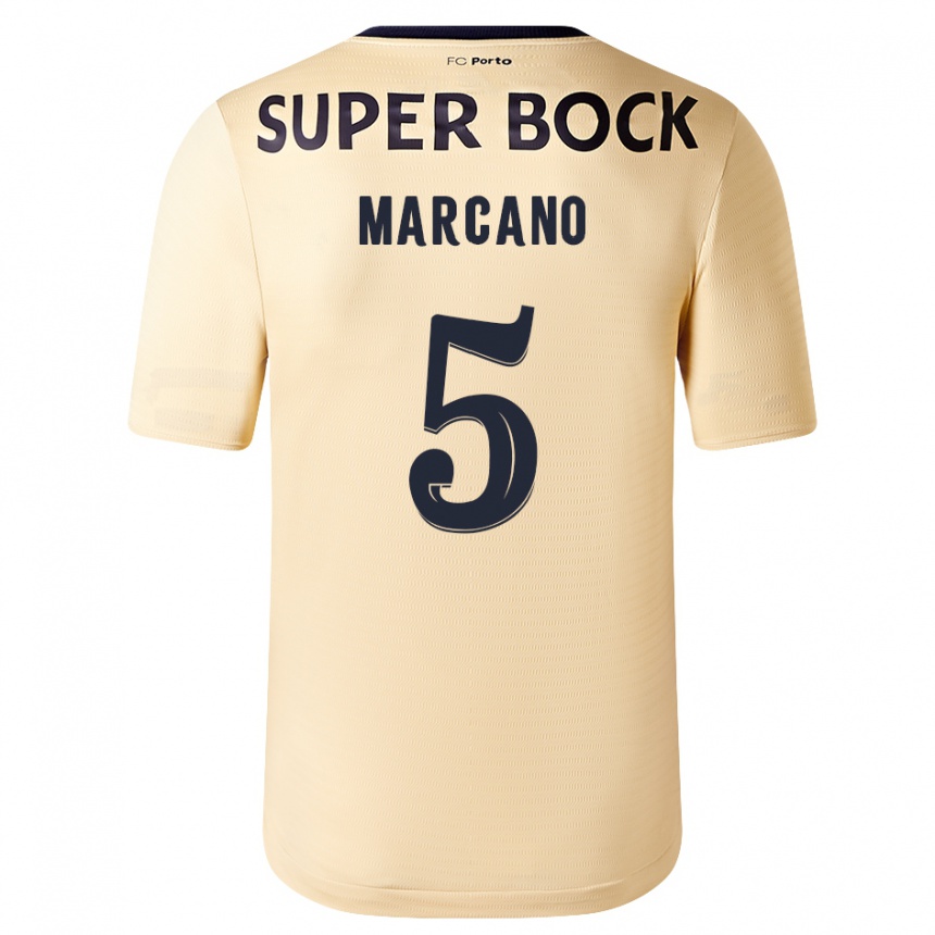 Vyrai Iván Marcano #5 Smėlio-Aukso Spalvos Išvykos Marškinėliai 2023/24 T-Shirt