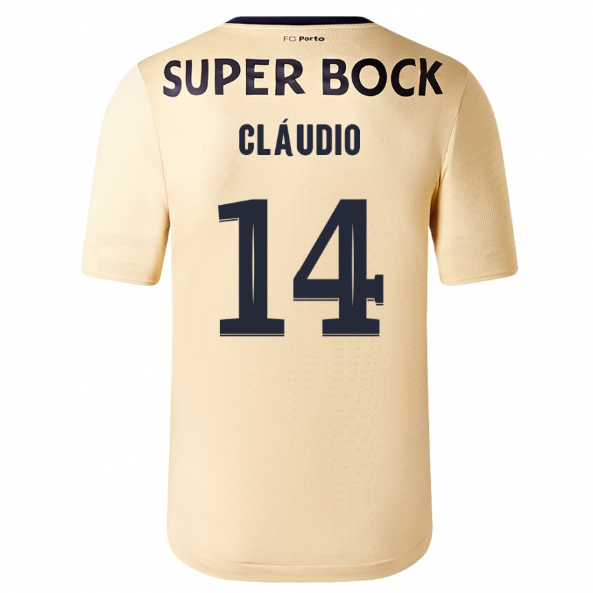 Vyrai Cláudio Ramos #14 Smėlio-Aukso Spalvos Išvykos Marškinėliai 2023/24 T-Shirt