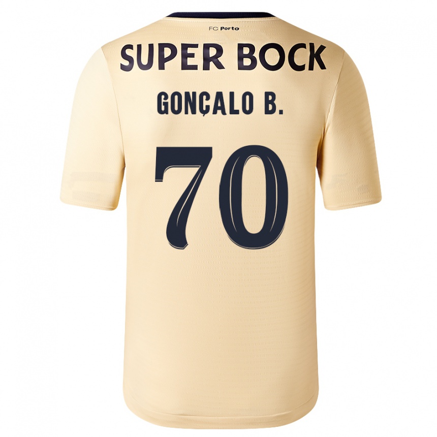 Vyrai Gonçalo Borges #70 Smėlio-Aukso Spalvos Išvykos Marškinėliai 2023/24 T-Shirt