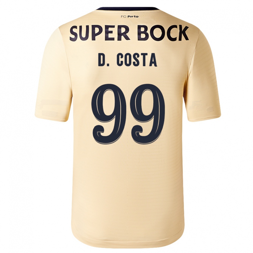 Vyrai Diogo Costa #99 Smėlio-Aukso Spalvos Išvykos Marškinėliai 2023/24 T-Shirt