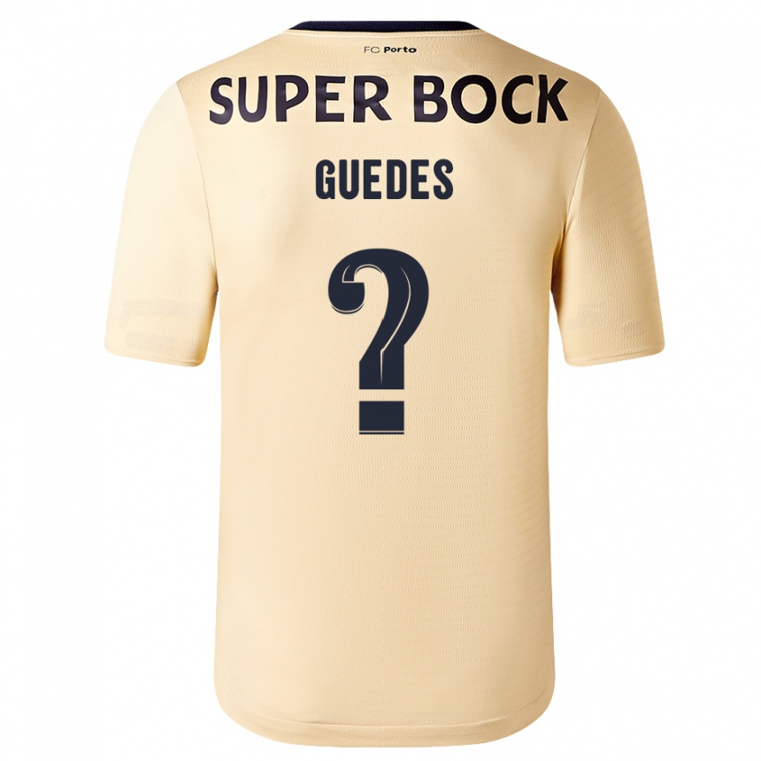 Vyrai Gui Guedes #0 Smėlio-Aukso Spalvos Išvykos Marškinėliai 2023/24 T-Shirt