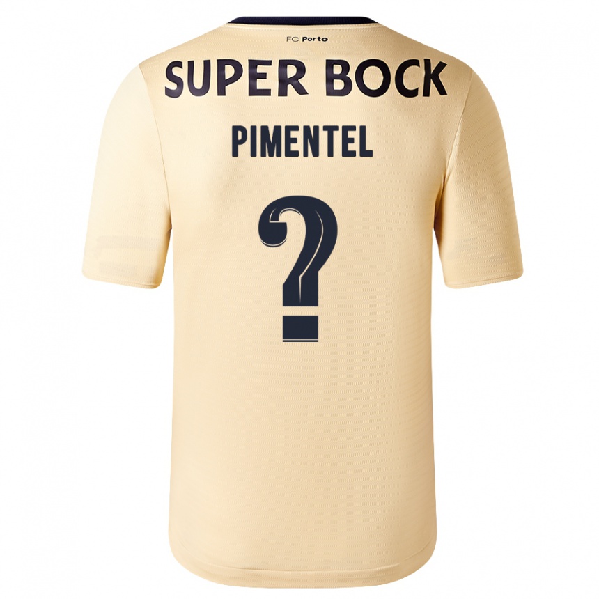 Vyrai Eric Pimentel #0 Smėlio-Aukso Spalvos Išvykos Marškinėliai 2023/24 T-Shirt