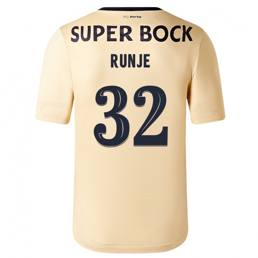 Vyrai Roko Runje #32 Smėlio-Aukso Spalvos Išvykos Marškinėliai 2023/24 T-Shirt