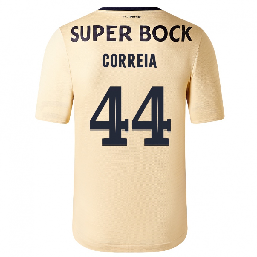 Vyrai Romain Correia #44 Smėlio-Aukso Spalvos Išvykos Marškinėliai 2023/24 T-Shirt