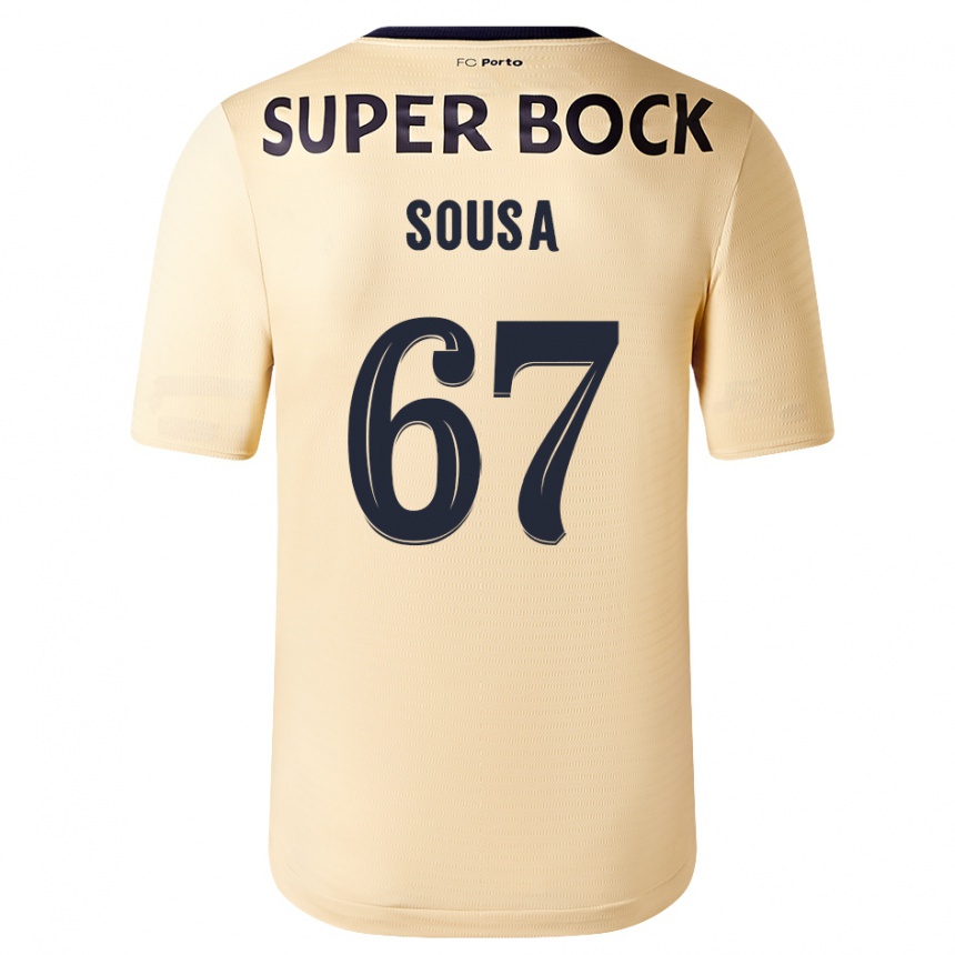 Vyrai Vasco Sousa #67 Smėlio-Aukso Spalvos Išvykos Marškinėliai 2023/24 T-Shirt