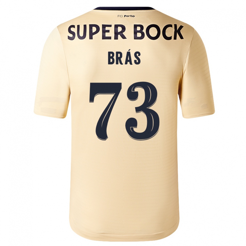 Vyrai Gabriel Brás #73 Smėlio-Aukso Spalvos Išvykos Marškinėliai 2023/24 T-Shirt