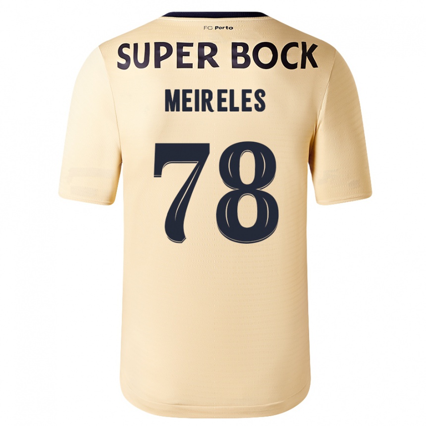 Vyrai Jorge Meireles #78 Smėlio-Aukso Spalvos Išvykos Marškinėliai 2023/24 T-Shirt