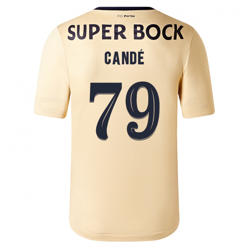 Vyrai Umaro Candé #79 Smėlio-Aukso Spalvos Išvykos Marškinėliai 2023/24 T-Shirt